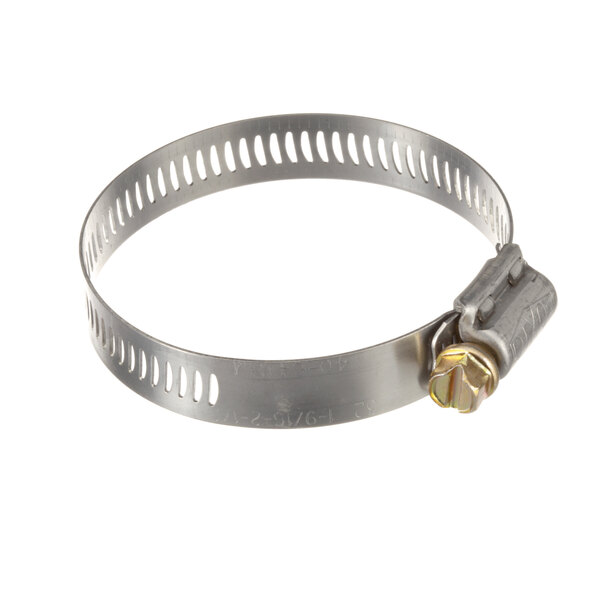 A stainless steel Middleby Marshall Breeze Burner clamp with a brass nut.