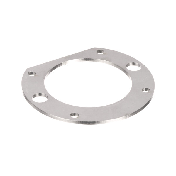 A silver metal Convotherm clamping flange with two holes.