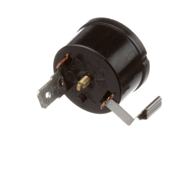 A black round Hoshizaki electrical switch with metal parts.