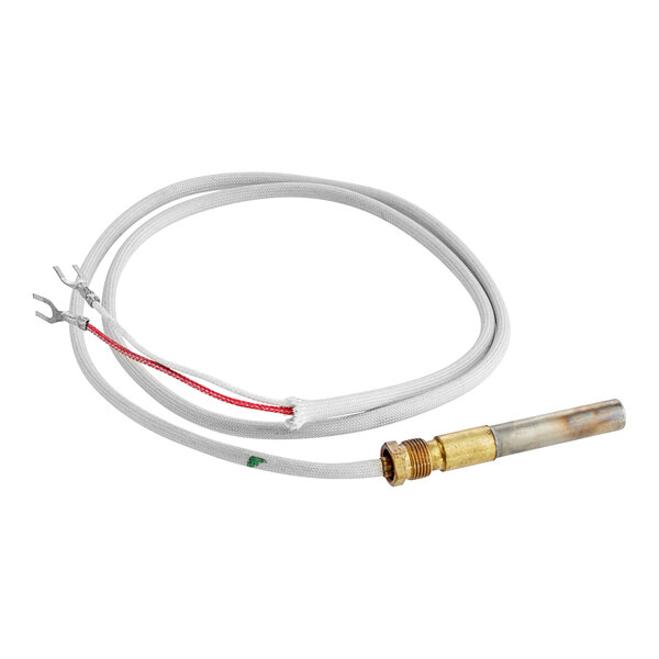 A white Anets thermopile cable with a white connector and a metal tube.