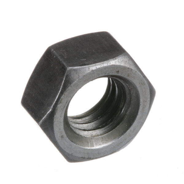 A close-up of a Vulcan lock nut on a white background.
