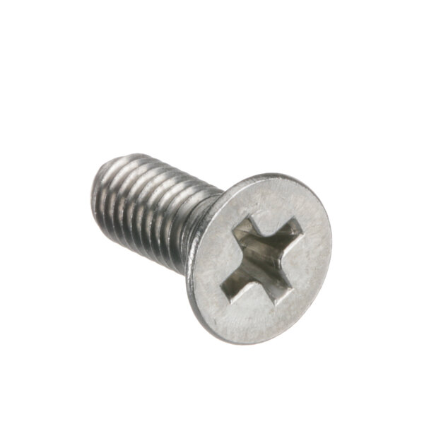 A close-up of a Bakers Pride screw with a cross hole.