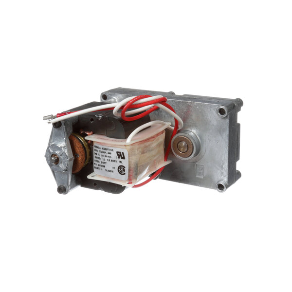 A Frymaster Gearmotor with a white and red wire.