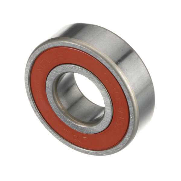 A close-up of a Sammic motor bearing with red rubber on the end.