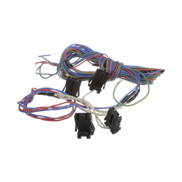 A BKI wiring harness with colorful wires.