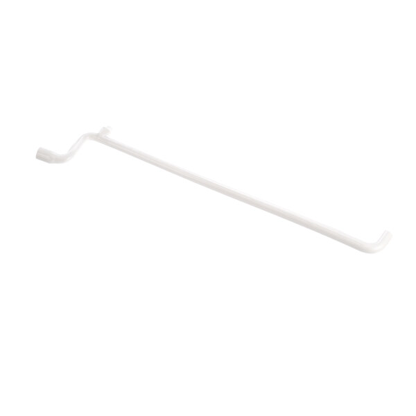 A white plastic tube with a hook.