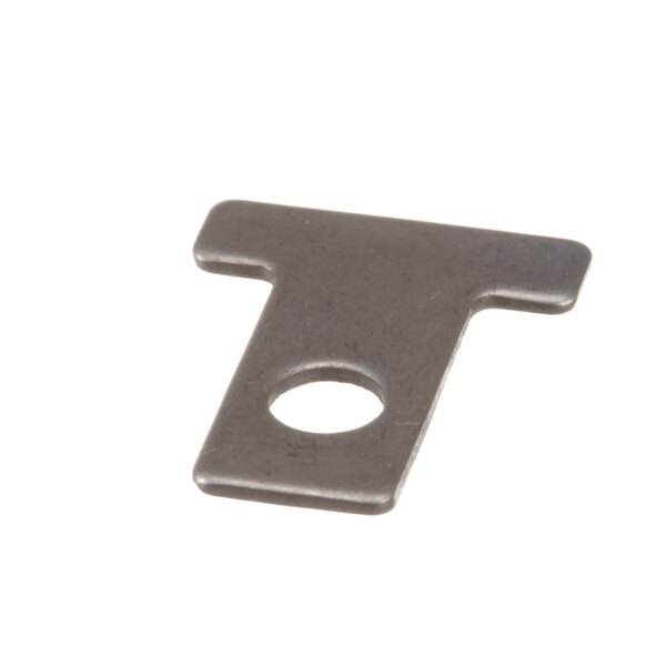 A metal Berkel knife lug tab with a hole in it.