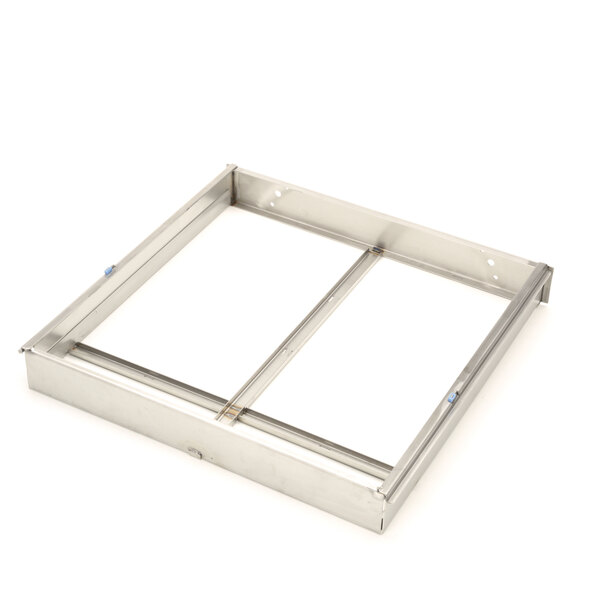 A metal frame with two white panels installed in a Delfield Drw Box.