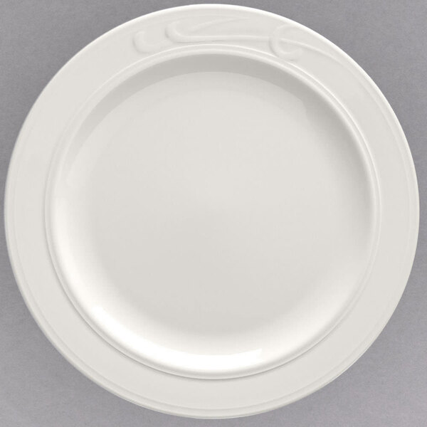 Homer Laughlin by Steelite International HL6081000 9 3/4" Ivory (American White) China Plate - 24/Case