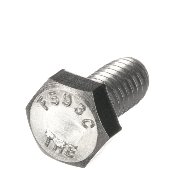 A Southbend handwheel screw with a hex head.