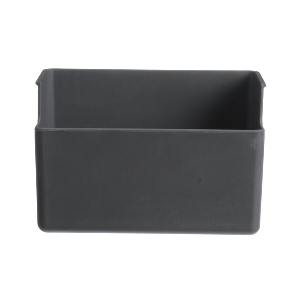 A black plastic Antunes service pan with a lid on a counter.