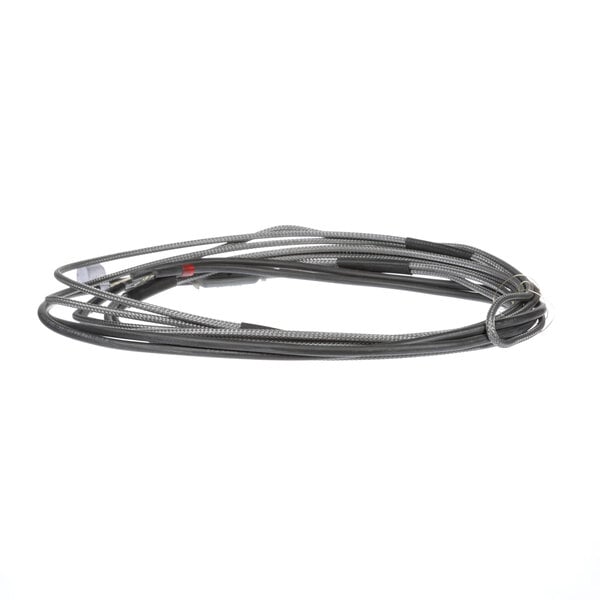 A black cable with a red wire and a white connector for a Norlake Drain Line Heater.