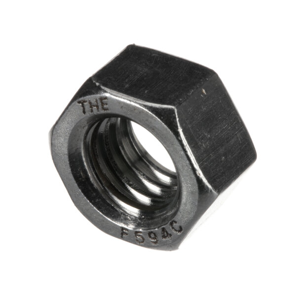 A close-up of a Blakeslee hex nut with the letters "f5" on it.