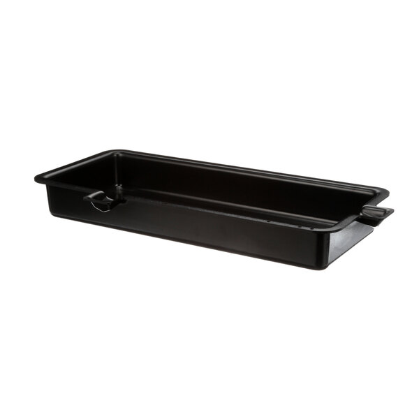 A black rectangular Structural Concepts plastic evap pan with a handle.