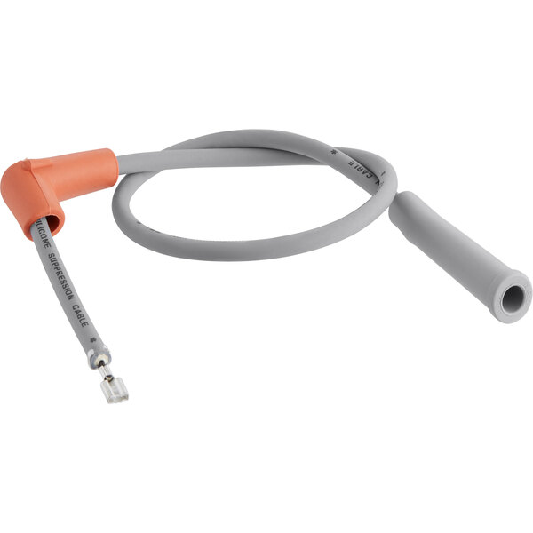 An Accutemp ignition cable with a grey and orange cap.