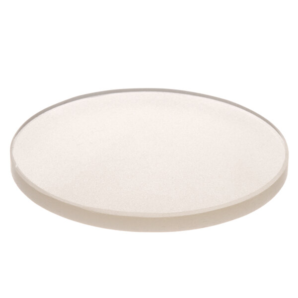 A white round Alto-Shaam oven light cover with a circular rim.