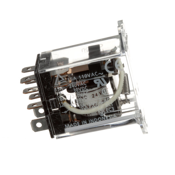 A transparent device with wires and a wire.