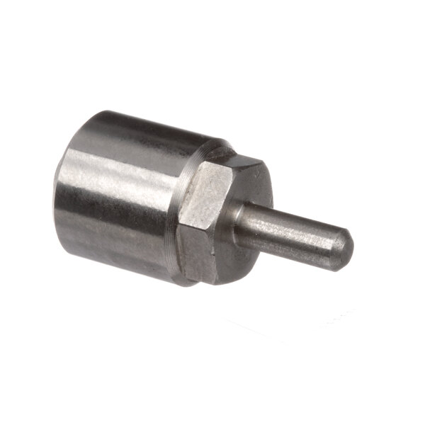 A stainless steel metal pin with a long point.