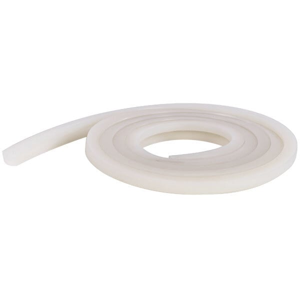 A white flexible rubber gasket with a white plastic end.