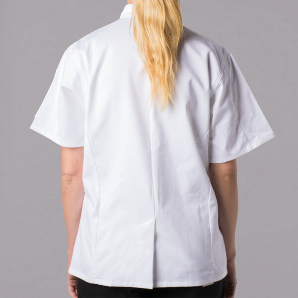 Mercer Culinary Genesis® Women's White Customizable Short Sleeve Chef ...