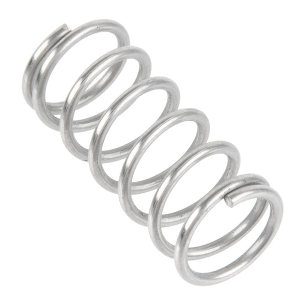 A close-up of a metal spring.