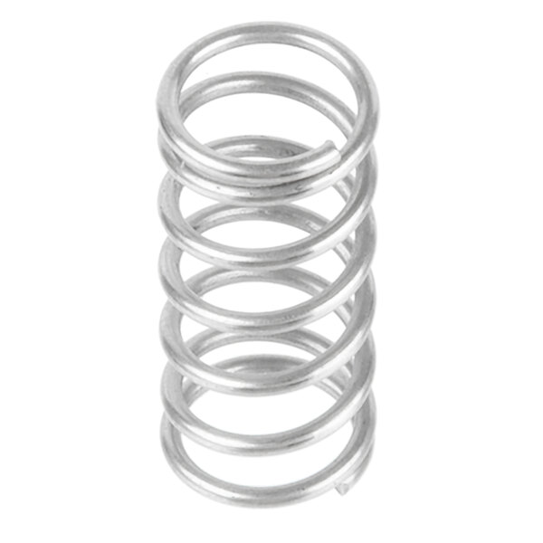 A close-up of a metal pin spring coil.