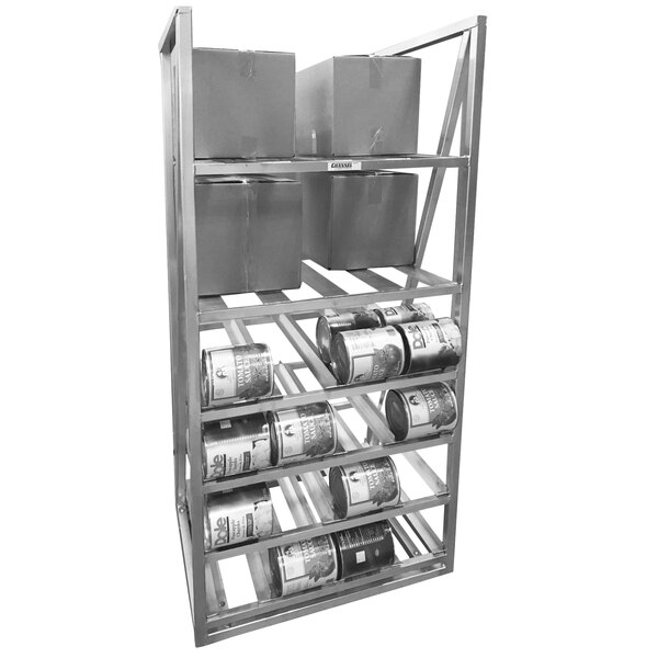 Channel CSBR-80 Full Size Stationary Aluminum Can and Storage Rack for #10 Cans and #5 Cans