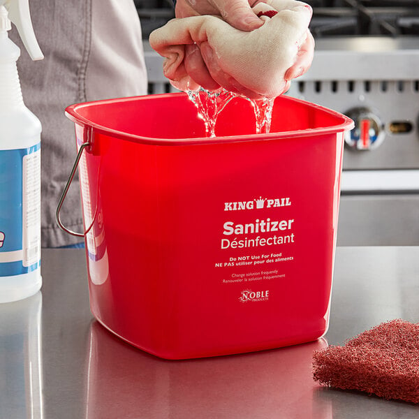 Noble Products 6 Qt. Red Sanitizing Pail