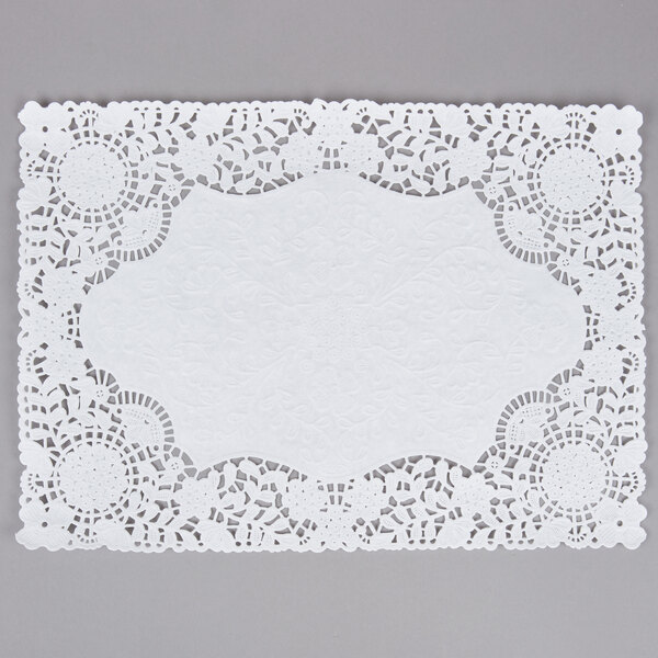 White Floral Lace Paper Placemats (Bulk, 1000/Case)