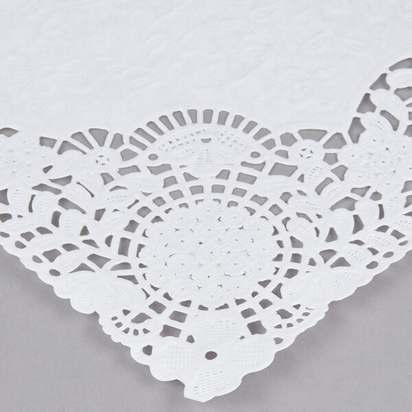 White Floral Lace Paper Placemats (Bulk, 1000/Case)