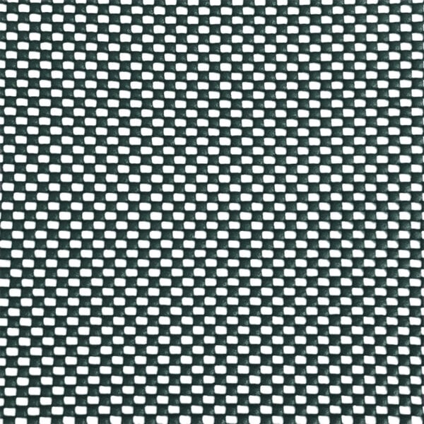 A close-up of a green grid on white fabric.