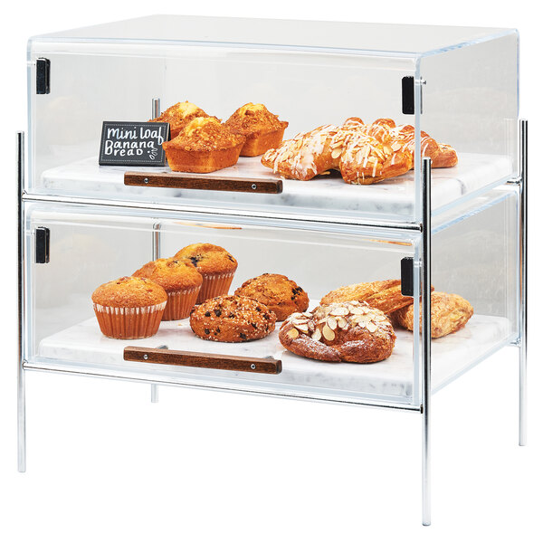 Cal-Mil 3706-1813-49 Mid-Century 19 1/2" x 13 1/2" x 18" Pastry Case with Chrome Frame