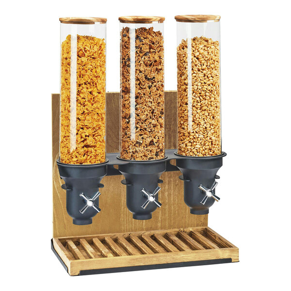 Cal-Mil 3584-3-99 Madera 4.5 Liter Triple Canister Cereal Dispenser
