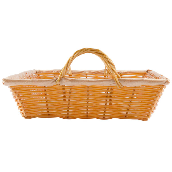 16" x 11" x 3" Rectangular Woven Basket with Handles