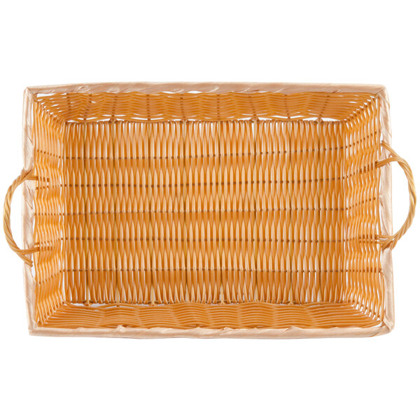 16" x 11" x 3" Rectangular Woven Basket with Handles