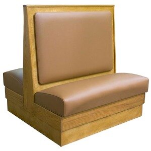 American Tables & Seating Plain Back Standard Seat Double Deuce Wood Booth - 36" H x 30" L