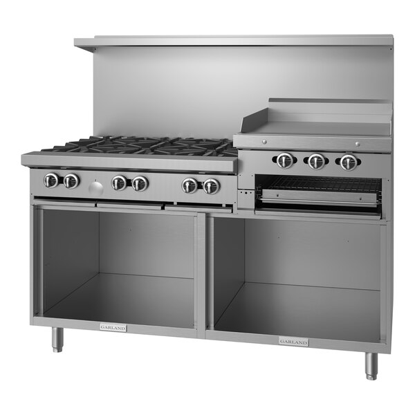 Garland G606R24SS Natural Gas 6 Burner 60" Range with 24" Raised