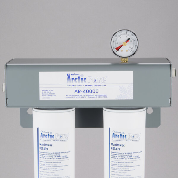 Manitowoc AR40000 Arctic Pure Dual Cartridge Ice Machine Water Filtration System with 1 Micron