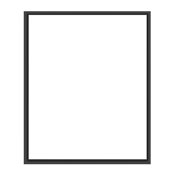 A black rectangular vinyl door gasket with a white background.