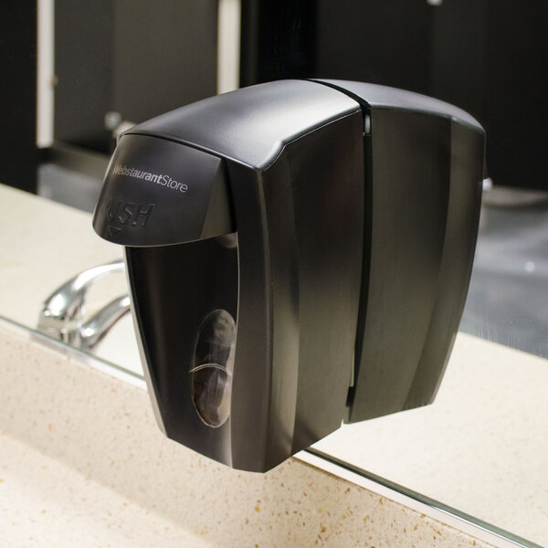 WebstaurantStore 9942 Black Health Guard Hand Soap / Sanitizer Dispenser