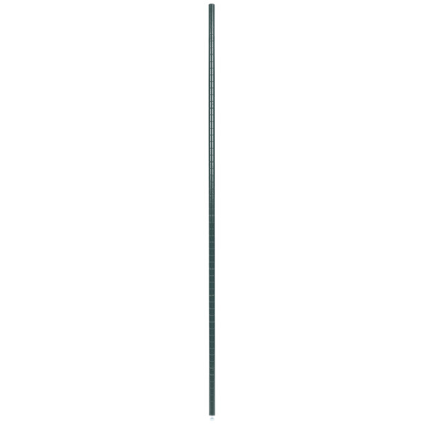 A long metal pole with a smoked glass finish at the top.
