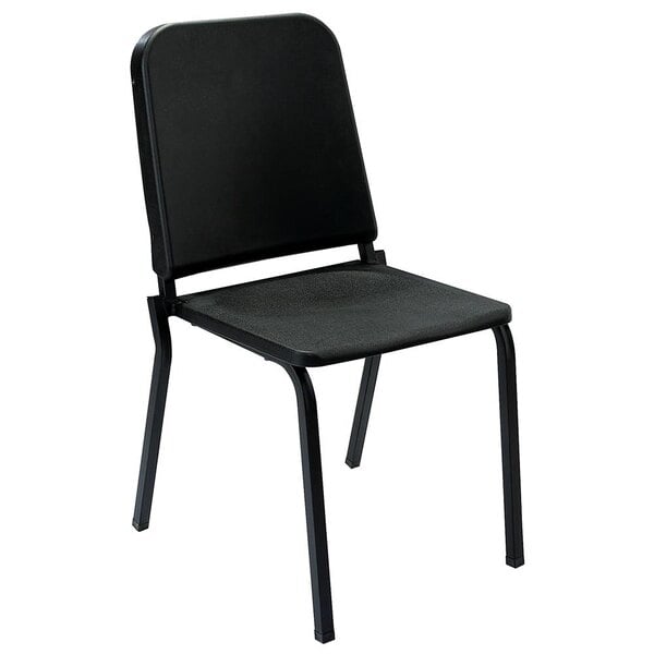 National Public Seating 8210 Black Melody Stack Chair