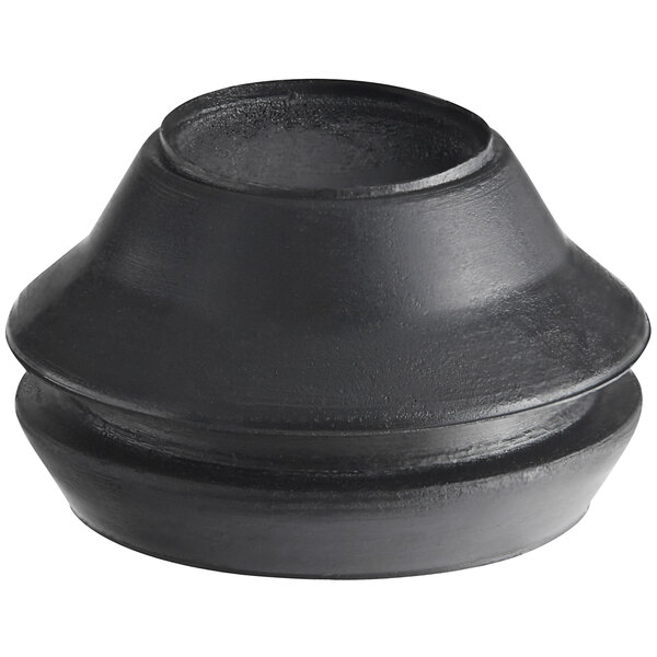 A black round rubber seal with a hole.