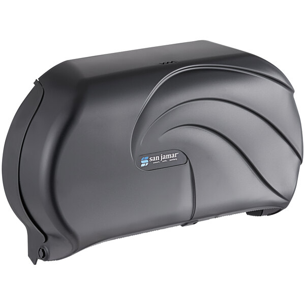 San Jamar R4090TBK Double Jumbo Roll Toilet Paper Dispenser