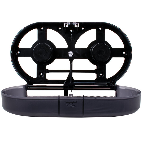 San Jamar R4090TBK Double Jumbo Roll Toilet Paper Dispenser