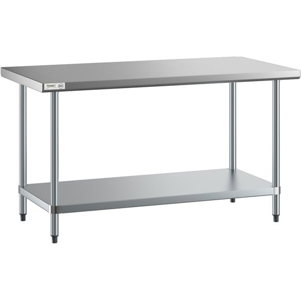 KPS Commercial Stainless Steel Work Table 30 x 30 with Double Undershelf 