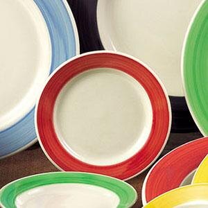 CAC R-3-R Rainbow 12 oz. Red Rolled Edge Stoneware Pasta / Soup Bowl - 24/Case