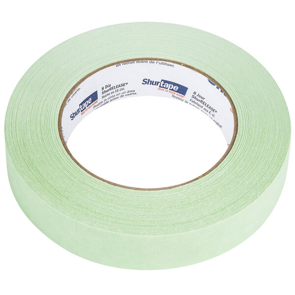 A roll of Shurtape green painter's tape.
