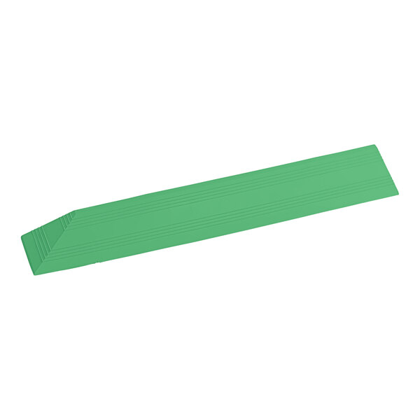 A green rectangular object with lines.