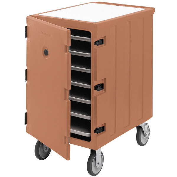Cambro 1826LTC3157 Camcart Coffee Beige Mobile Cart for 18" x 26" Sheet Pans and Trays